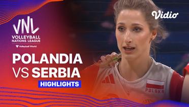 Polandia vs Serbia - Highlights | Women's Volleyball Nations League 2024