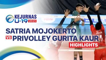 Putra: Satria Mojokerto vs Privolley Gurita Kaur - Highlight | Kejurnas Bola Voli Antarklub U-19 2025