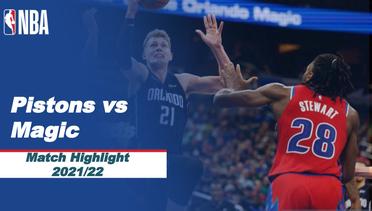 Match Highlight | Detroit Pistons vs Orlando Magic| NBA Regular Season 2021/22
