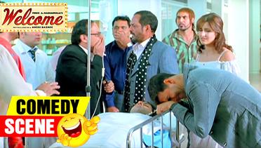Akshay Kumar Hospital Funny Scene - Comedy Scene | Welcome | Hindi Film | HD