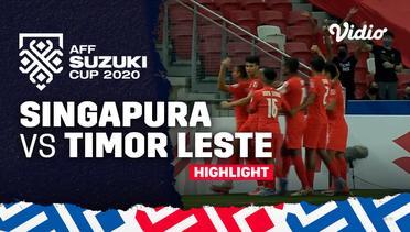 Highlight - Singapura vs Timor Leste | AFF Suzuki Cup 2020