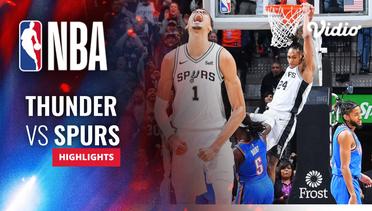 Oklahoma City Thunder vs San Antonio Spurs - Highlights | NBA Regular Season 2023/24