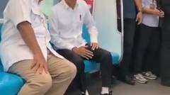 Kemesraan Presiden Jokowi dan Prabowo di Stasiun MRT Lebak Bulus Menuju Jakarta