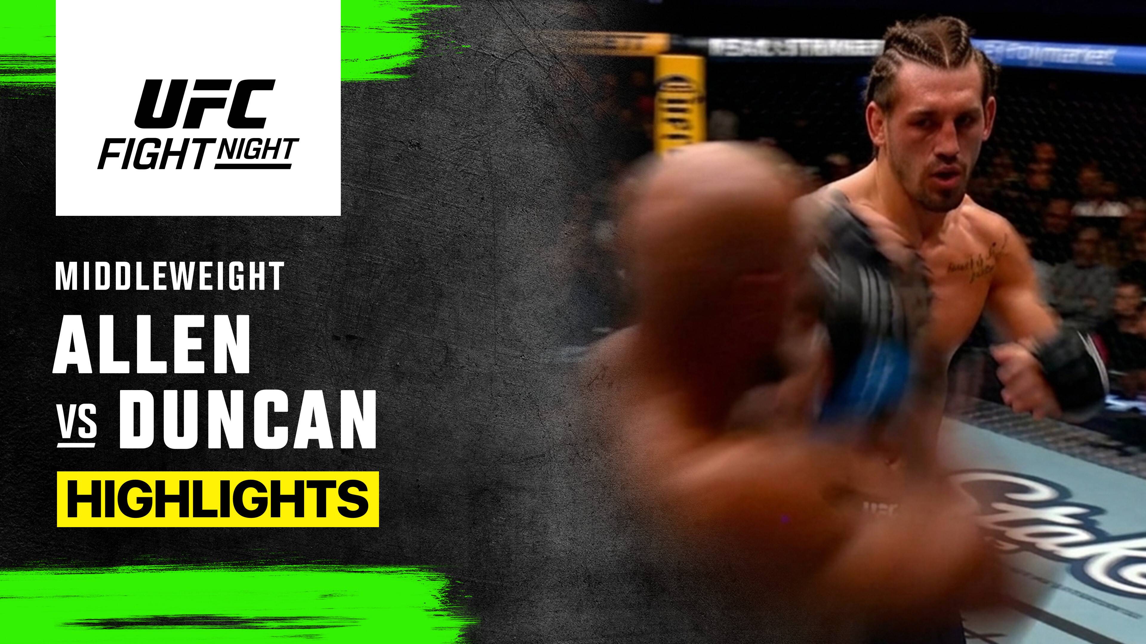 Brendan Allen vs Christian Leroy Duncan - Middleweight Bout | UFC Fight Night