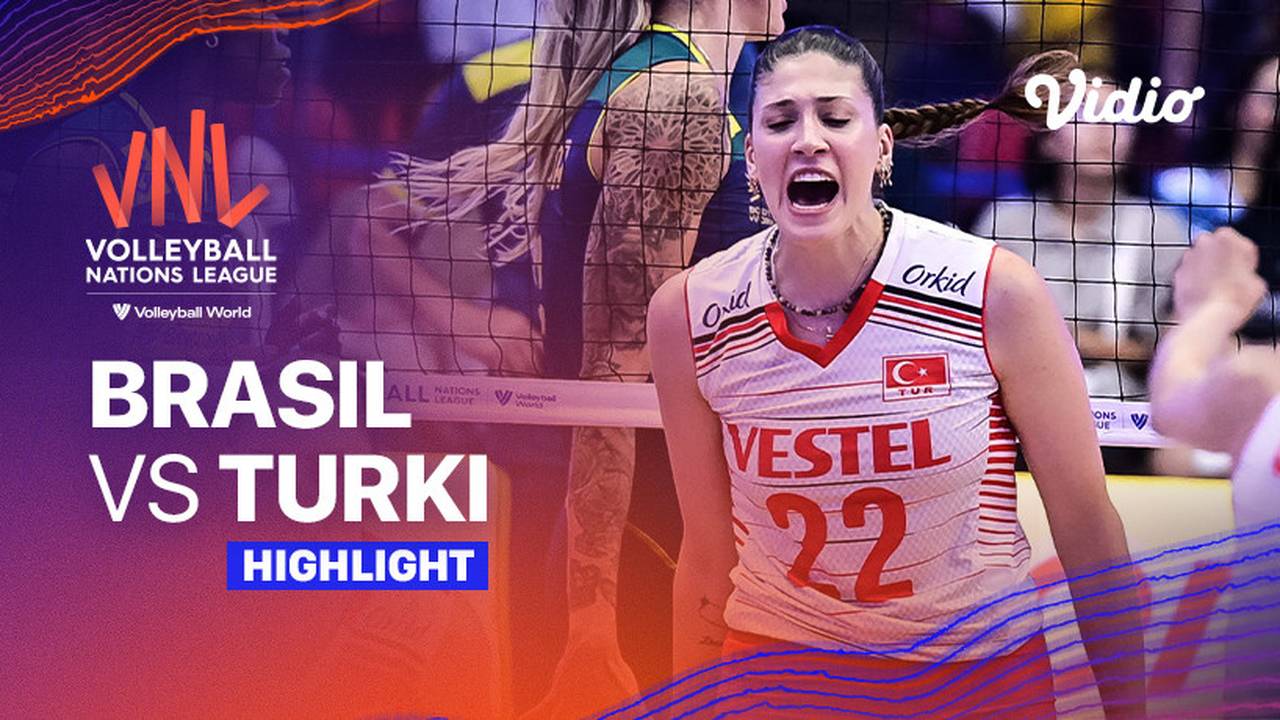 Match Highlights | Brasil vs Turki | Women’s Volleyball Nations League