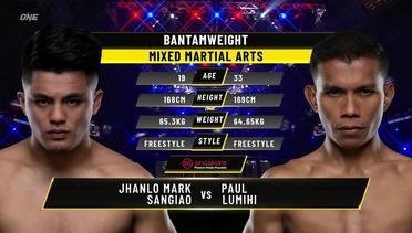 Jhanlo Mark Sangiao vs. Paul Lumihi | ONE Championship Full Fight