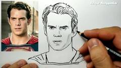 ASMR menggambar superman hero justice league dengan mudah