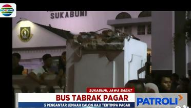 Bus Cadangan Pembawa Haji Anjlok di Sukabumi - Patroli