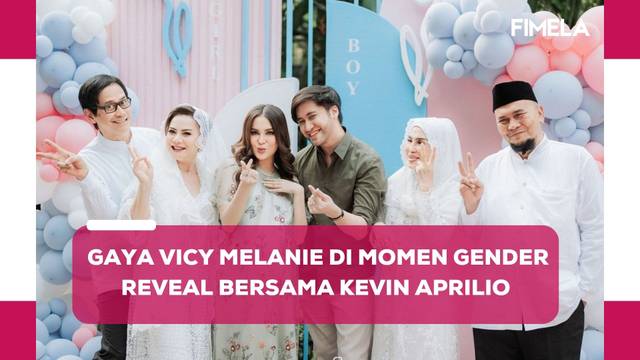 Gaya Elegan Vicy Melanie Kenakan Lace Dress di Momen Gender Reveal Bersama Kevin Aprilio