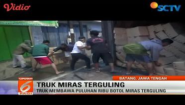Truk Pengangkut Miras Terguling di Batang, Jawa Tengah - Liputan 6 Pagi