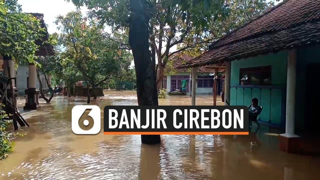 Sungai Meluap Dua Kecamatan Di Cirebon Terendam Banjir Vidio