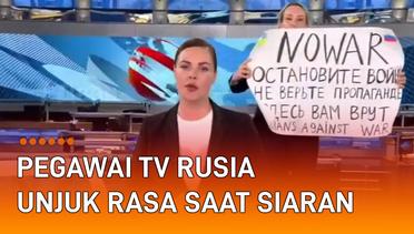 Pegawai TV Rusia Unjuk Rasa Anti-Perang Saat Siaran di Studio