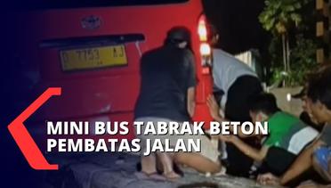 Kecelakaan Lalu Lintas di Jakarta : Minibus Tabrak Pembatas Jalan, Hingga Truk Tersangkut di Portal!