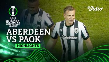 Aberdeen vs PAOK - Highlights | UEFA Europa Conference League 2023/24