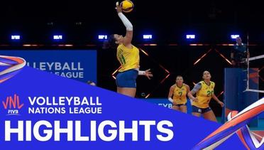 Match Highlight | VNL WOMEN'S - Brazil 3 vs 1 Italy | Volleyball Nations League 2021