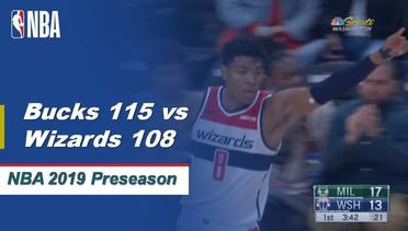 NBA | Cuplikan Pertandingan: Bucks 115 vs Wizards 108 | 2019 NBA Preseason