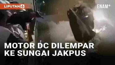 Viral Motor Mata Elang Dilempar ke Sungai Saat Tarik Paksa Motor di Jakpus