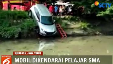Mobil yang Dikemudikan Pelajar SMA di Surabaya Terjun ke Sungai - Liputan 6 Terkini