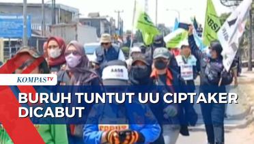 Jalan Kaki dari Bandung ke Jakarta, Aliansi Aksi Sejuta Buruh Tuntut UU Ciptaker Dicabut!