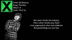 Ed Sheeran - The Man (Lyrics)