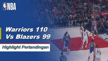 NBA I Cuplikan Pertandingan : Warriors 110 vs Blazers 99