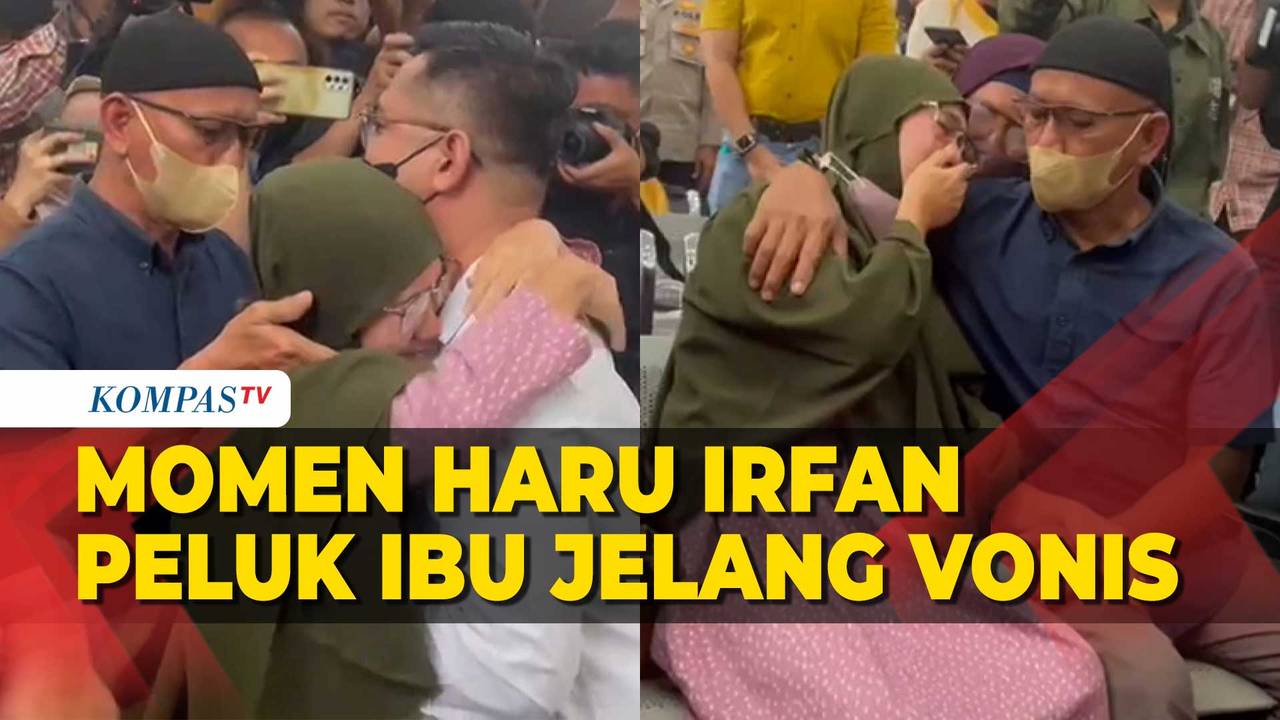 Momen Haru Irfan Widyanto Peluk Ibunya