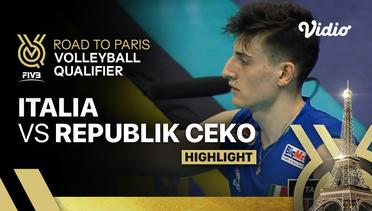 Italia vs Republik Ceko - Match Highlights | Men's FIVB Road to Paris Volleyball Qualifier