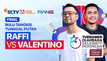 Raffi Ahmad vs Valentino Jebret | Bulu Tangkis Tunggal Putra - Final