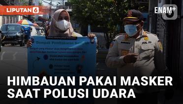 Polusi Udara Jakarta, Satpol PP Sosialisasikan Penggunaan Masker dan Larangan Bakar Sampah