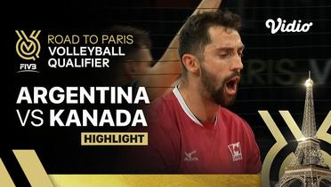 Argentina vs Kanada - Match Highlights | Men's FIVB Road to Paris Volleyball Qualifier