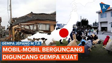 Detik-detik Mobil Berguncang saat Gempa Jepang M 7,6 Terjadi