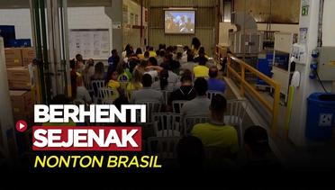 Sebuah Pabrik di Sao Paulo Hentikan Aktivitas Kerja untuk Nonton Timnas Brasil di Piala Dunia 2022