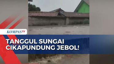 Warga Rekam Detik-Detik Tanggul Sungai Cikapundung Jebol