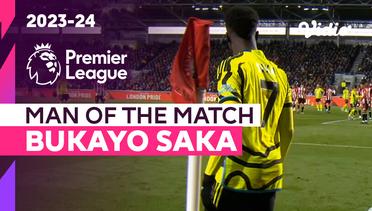 Aksi Man of the Match: Bukayo Saka | Brentford vs Arsenal | Premier League 2023/24