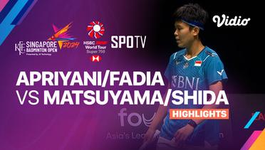 Apriyani Rahayu/Siti Fadia Silva Ramadhanti (INA) vs Nami Matsuyama/Chiharu Shida (JPN) - Highlights | KFF Singapore Badminton Open 2024 - Women's Doubles