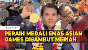 Bikin Bangga! Peraih Medali Emas Asian Games Cabor BMX Disambut Meriah saat Pulang Kampung