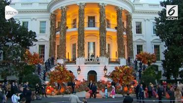 Halloween Donald Trump dan Melania di Gedung Putih
