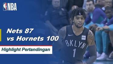 NBA | Cuplikan Hasil Pertandingan : Hornets 100 vs Nets 87
