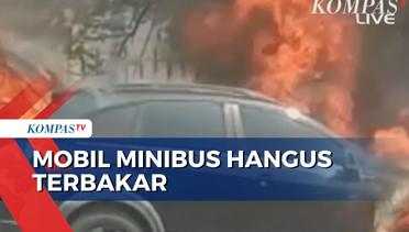 Minibus Terbakar di Jalan Raya Bogor, Diduga Akibat Korsleting Mesin Mobil