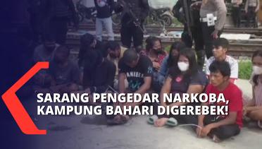 Polisi Gerbek Kampung Narkoba di Bahari, Sejumlah Terduga Pelaku Lari Tunggang Langgang!