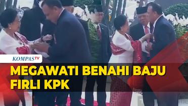 Momen Megawati Benahi Baju Firli KPK Saat Tiba di Sidang Tahunan MPR