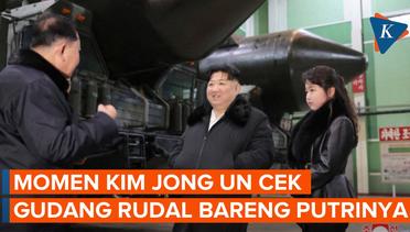 Senyum Kim Jong-un Saat Cek Gudang Rudal Bersama Putrinya