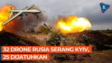 Ukraina Diserang 32 Drone Rusia, 25 Berhasil Dijatuhkan