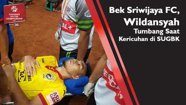 Bek Sriwijaya FC, Wildansyah Tumbang Saat Kericuhan di SUGBK