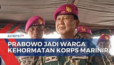 Diangkat Jadi Warga Kehormatan Korps Marinir, Prabowo: Ini Kehormatan Besar