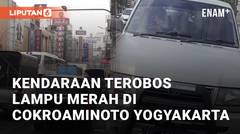 Detik-detik Kendaraan Terobos Lampu Merah di HOS Cokroaminoto Yogyakarta