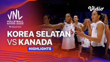 Korea Selatan vs Kanada - Highlights | Women's Volleyball Nations League 2024