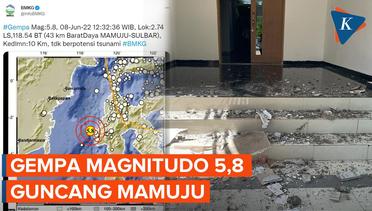 Gempa Magnitudo 5,8 yang Guncang Mamuju Sulbar Terasa hingga Palopo Sulsel