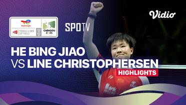 He Bing Jiao (CHN) vs Line Christophersen (DEN) - Highlights | Uber Cup Chengdu 2024 - Women's Singles