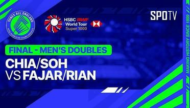 Men's Doubles:  Aaron Chia/Soh Wooi Yik (MAS) vs Fajar Alfian/Muhammad Rian Ardianto (INA) | YONEX All England 2024 - 17 Maret 2024